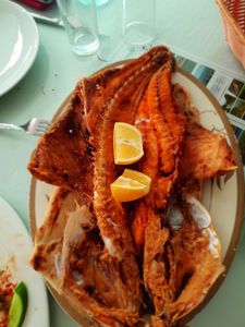 frittierte Fisch und Meeresfrüchte