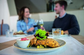 Regionales Fleisch in der Bergstation Dachstein