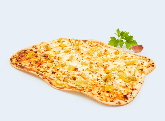 Artikelbild Premium  Flammkuchen Käse, Tomate & Peperoni 8535