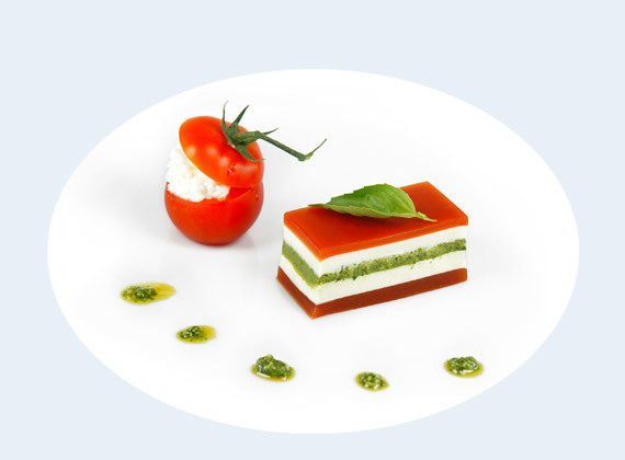 Artikelbild Ziegen- Frischkäse-Tomate-  Basilikum Millefeuille 8610