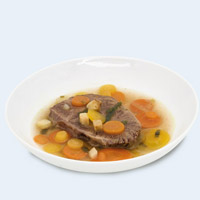 Artikelbild Gekochtes Rindfleisch mit Wurzelgemüse in Rindssuppe 8314